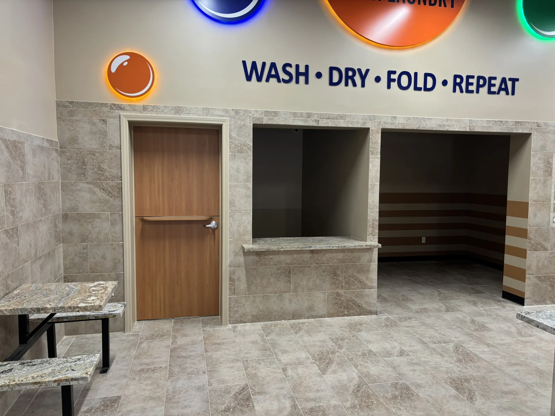 Long Beach laundromat Ã¢â‚¬â€ completed interior view — image 9