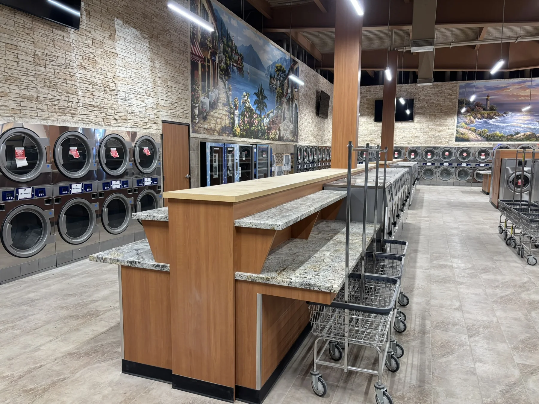 Long Beach laundromat Ã¢â‚¬â€ completed interior view — image 13