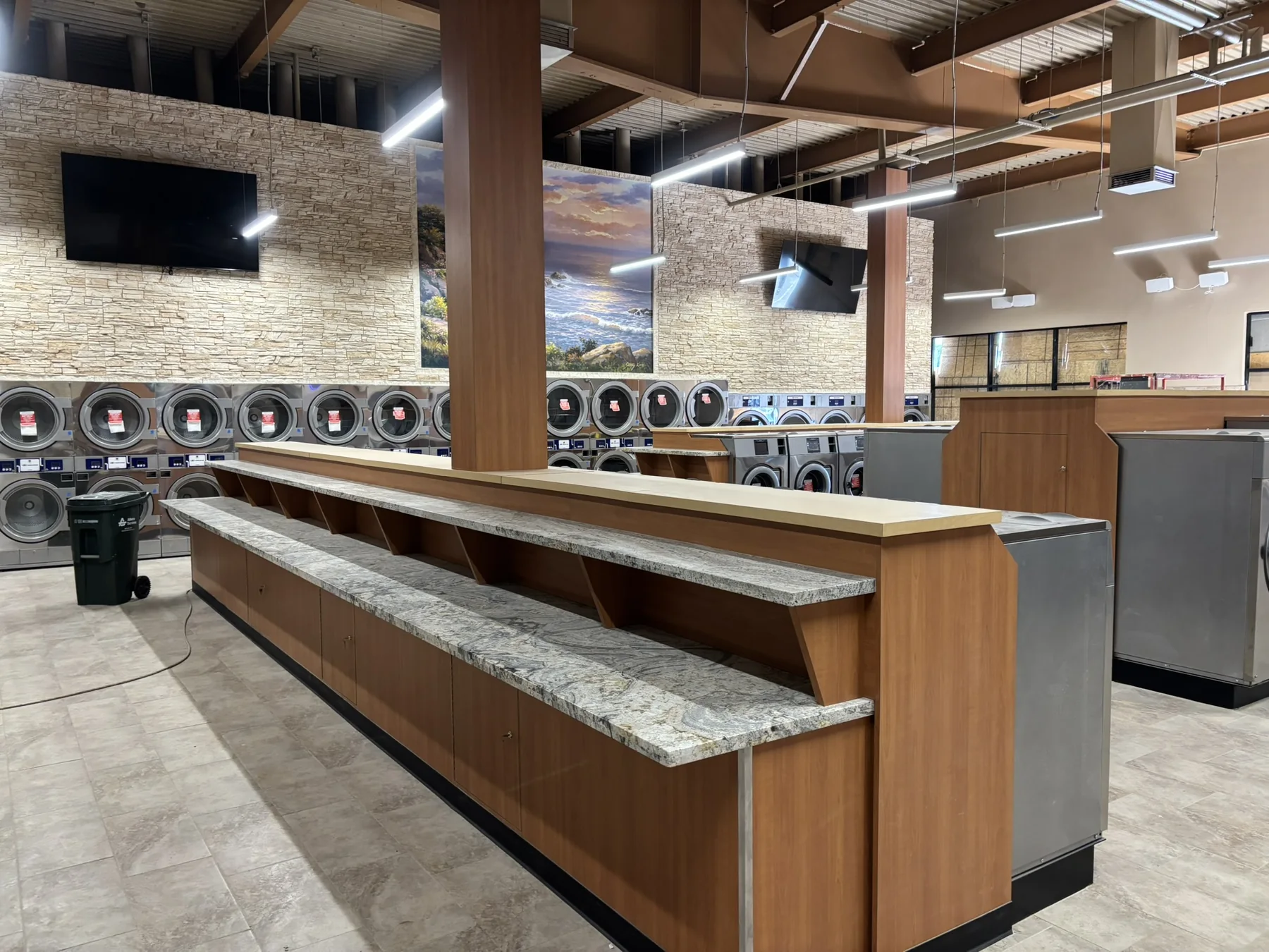 Long Beach laundromat Ã¢â‚¬â€ completed interior view — image 16